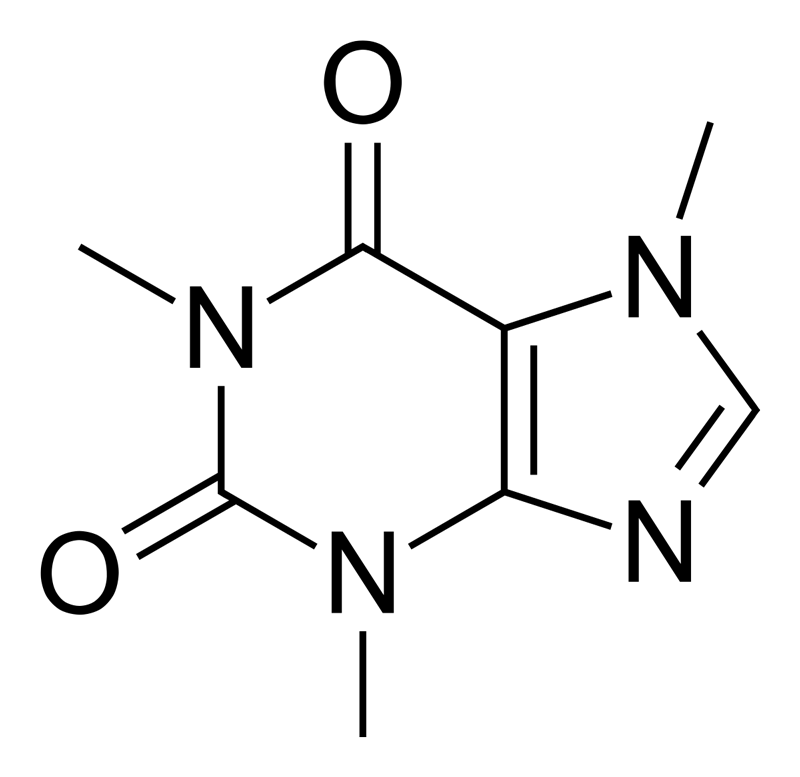 Image of caffeine molecule
